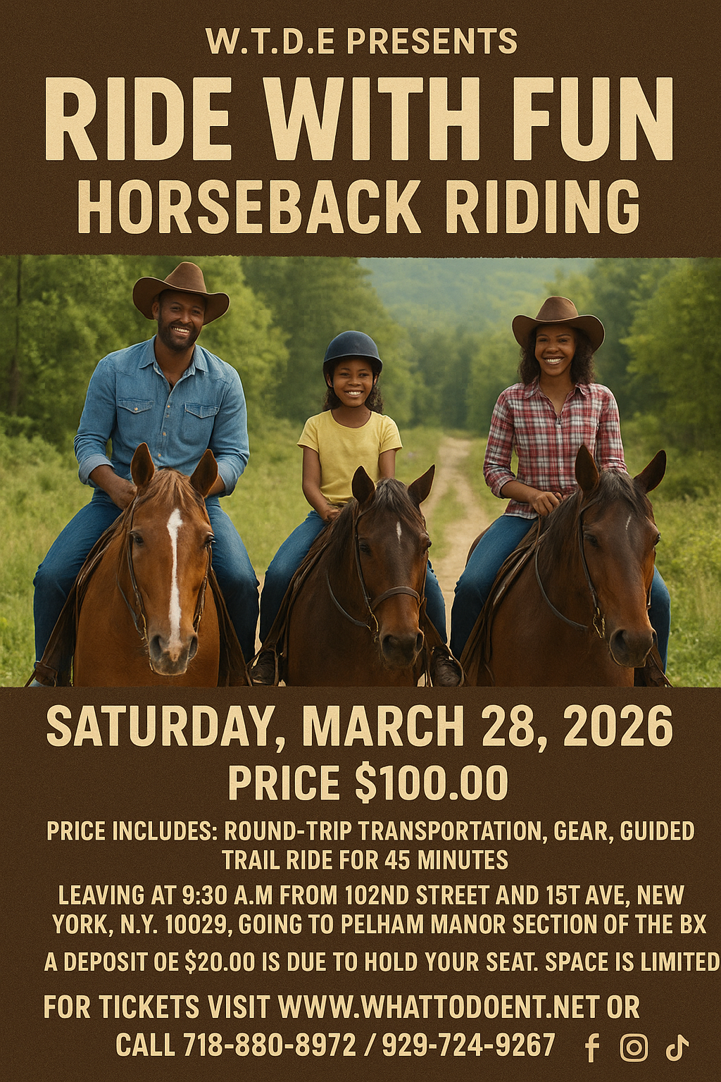 (Deposit) Horseback Riding Tour