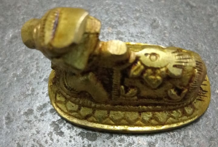 Handcrafted Brass Nandi Statue