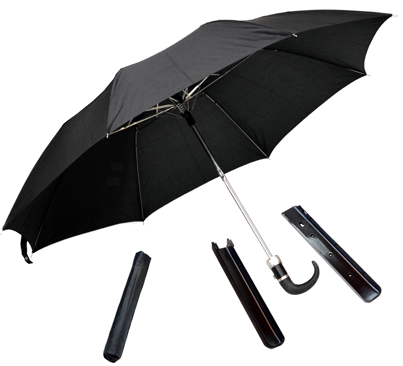 Herren Schirm Automatik Regenschirm very british Gentleman Black