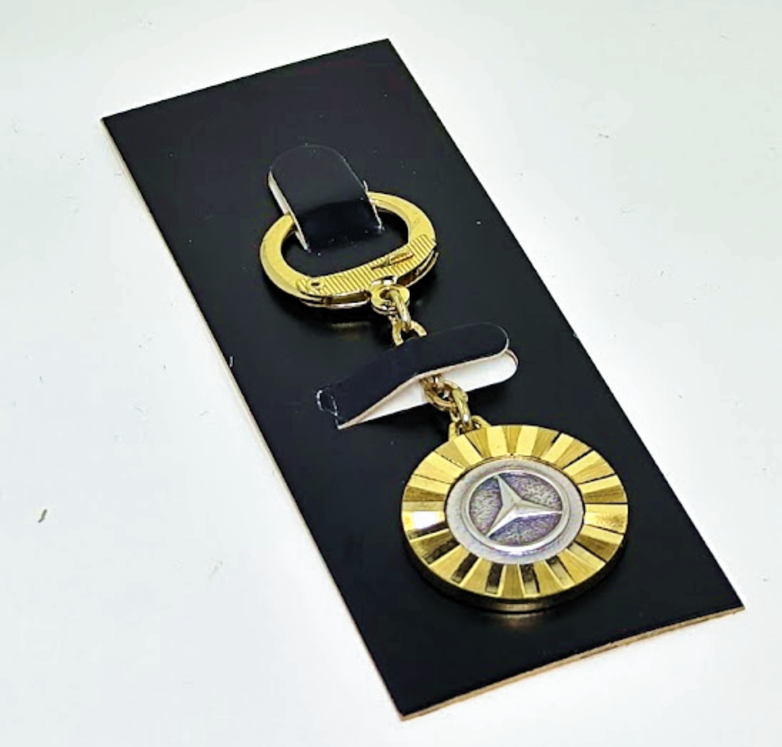 Mercedes Metall Schlüsselanhänger Anhänger Diamantschliff Stern Lüfterrad