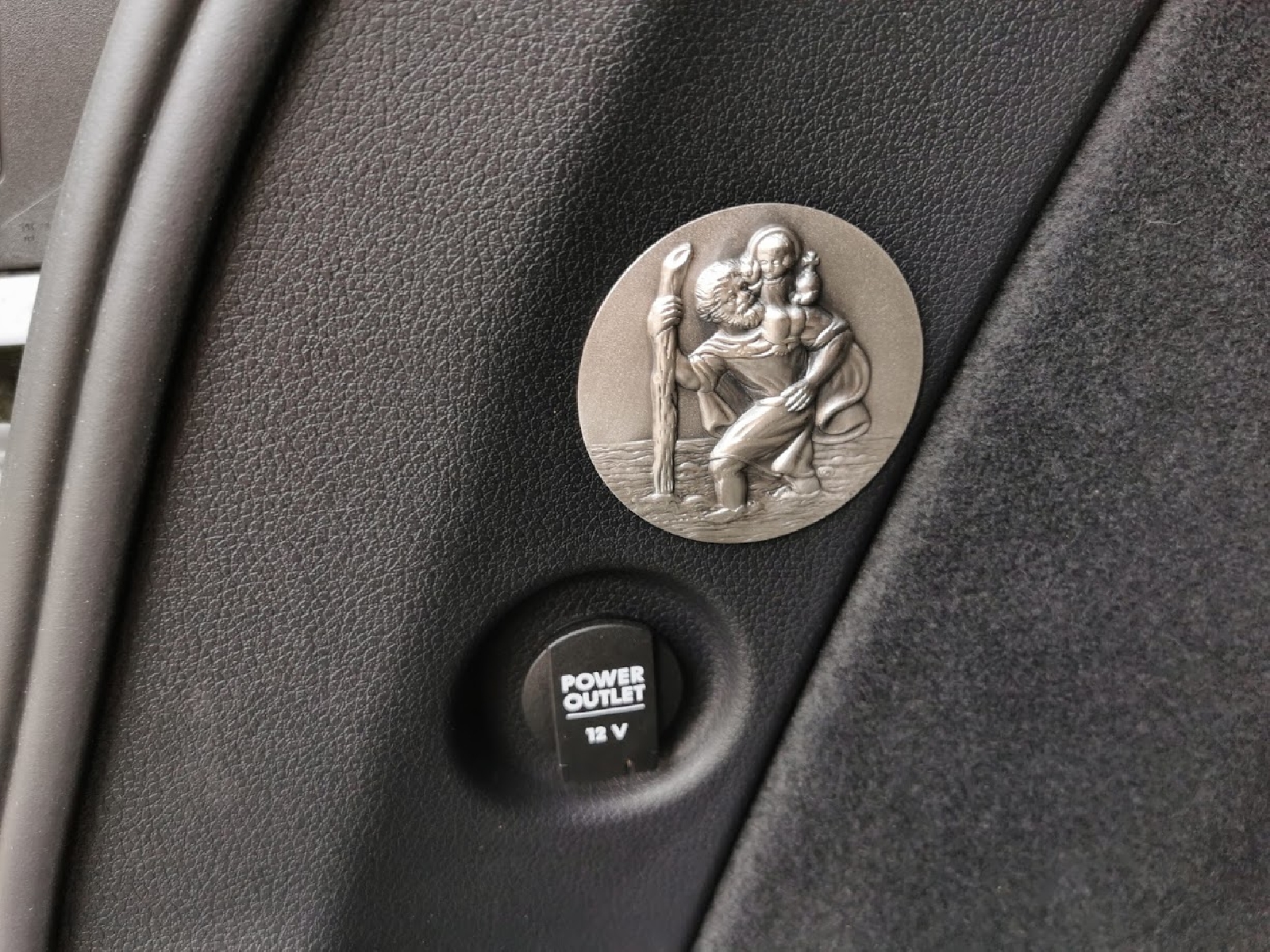 Aluminium Plakette Schutzpatron Heiliger Sankt Christophorus 6,4 cm