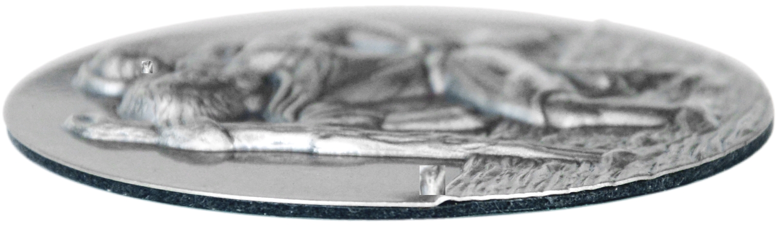 Aluminium Plakette Schutzpatron Heiliger Sankt Christophorus 6,4 cm