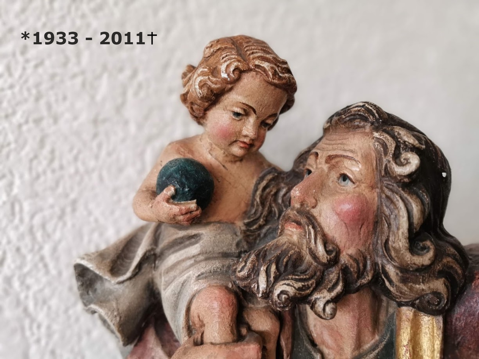 Heiliger Sankt Christophorus Metall Plakette in 3D mit Öse