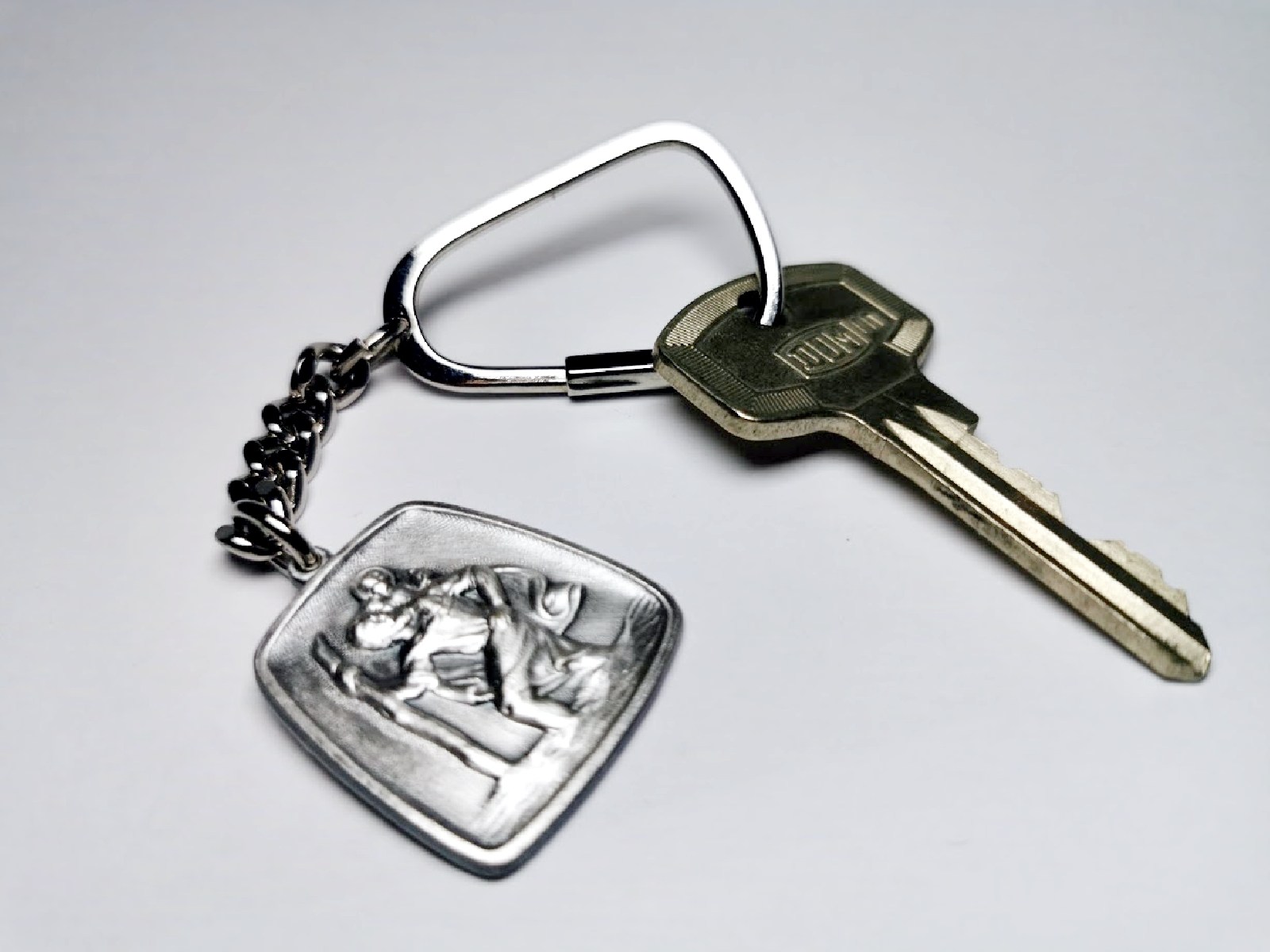 Heiliger Christophorus Schlüsselanhänger 3D Metall Gute Reise Anhänger