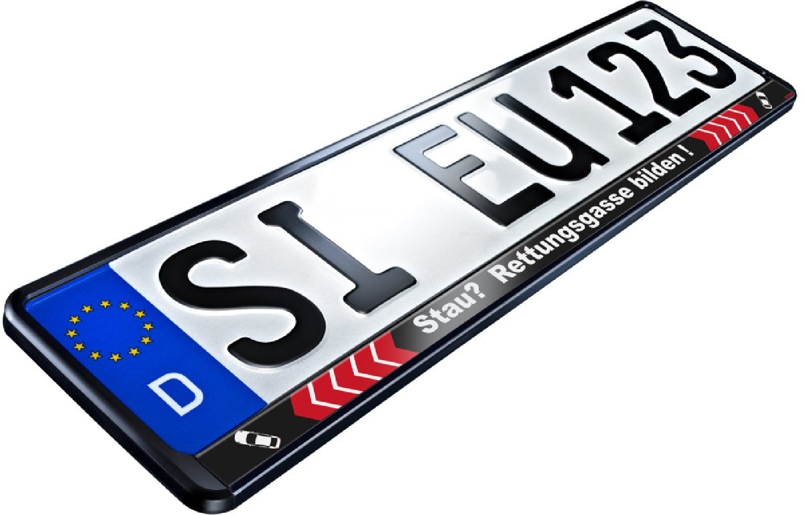 Auto Kennzeichenrahmen Stau? Rettungsgasse bilden! Halter Nummernschild