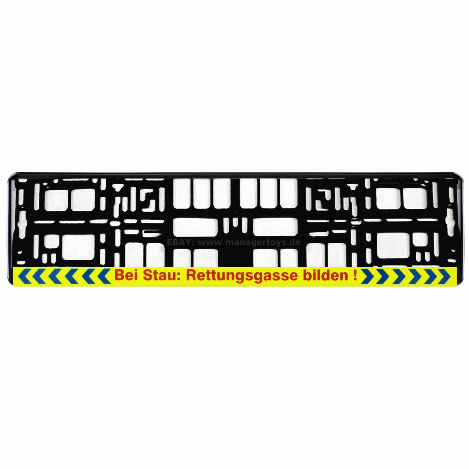 Schwarz Neon Nummernschildhalter Bei Stau: Rettungsgasse bilden! Kennzeichenhalter