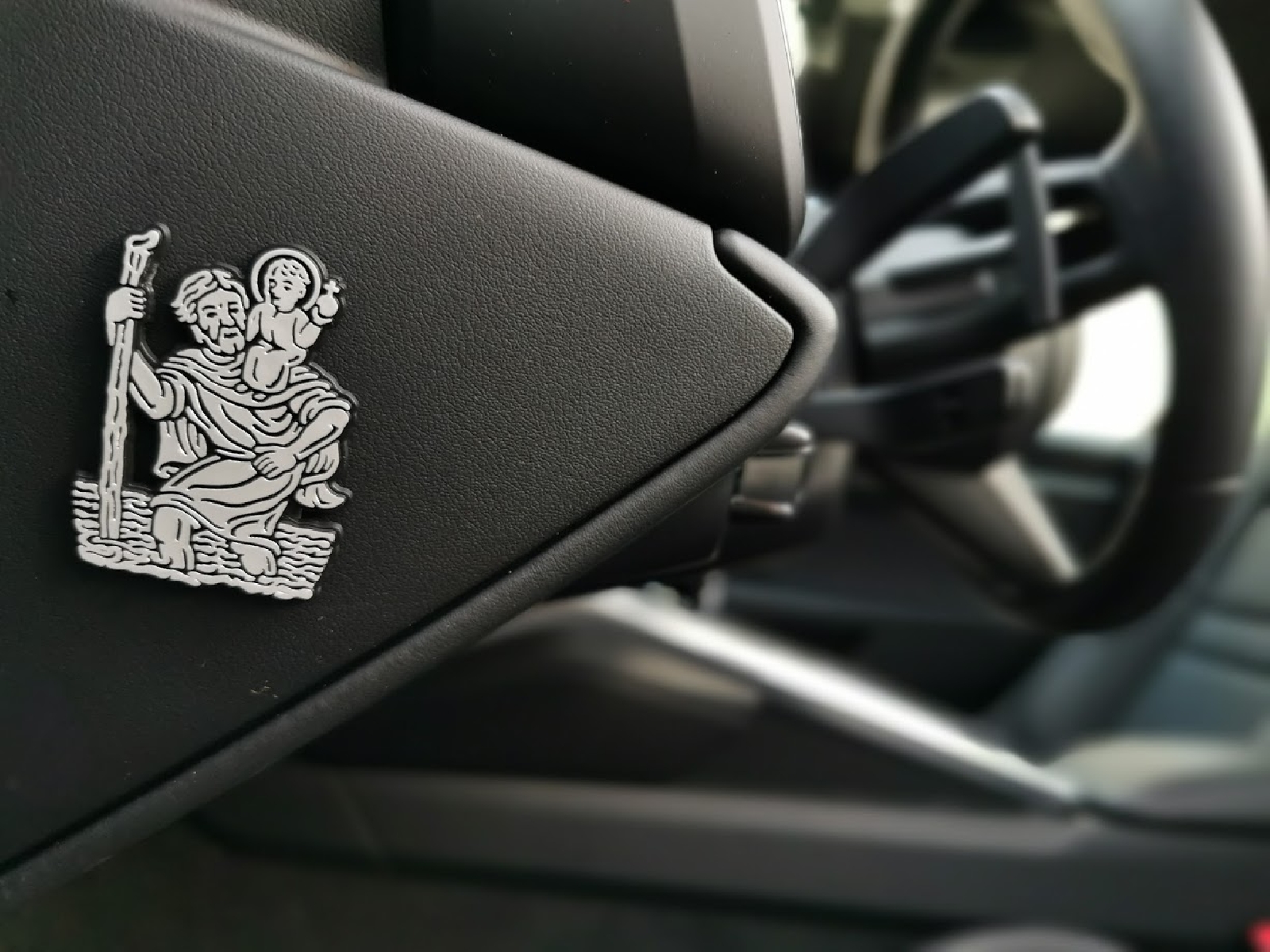 Auto Reliefemblem Heiliger St. Christophorus 3D Schild 6 x 4 cm