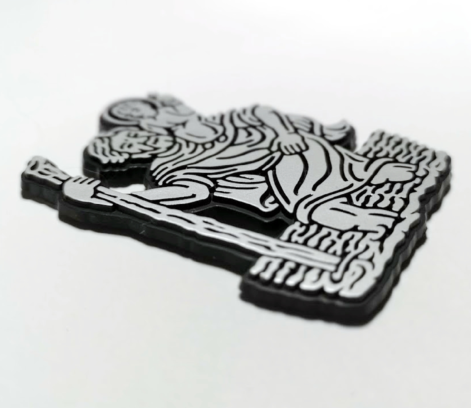 Auto Reliefemblem Heiliger St. Christophorus 3D Schild 6 x 4 cm