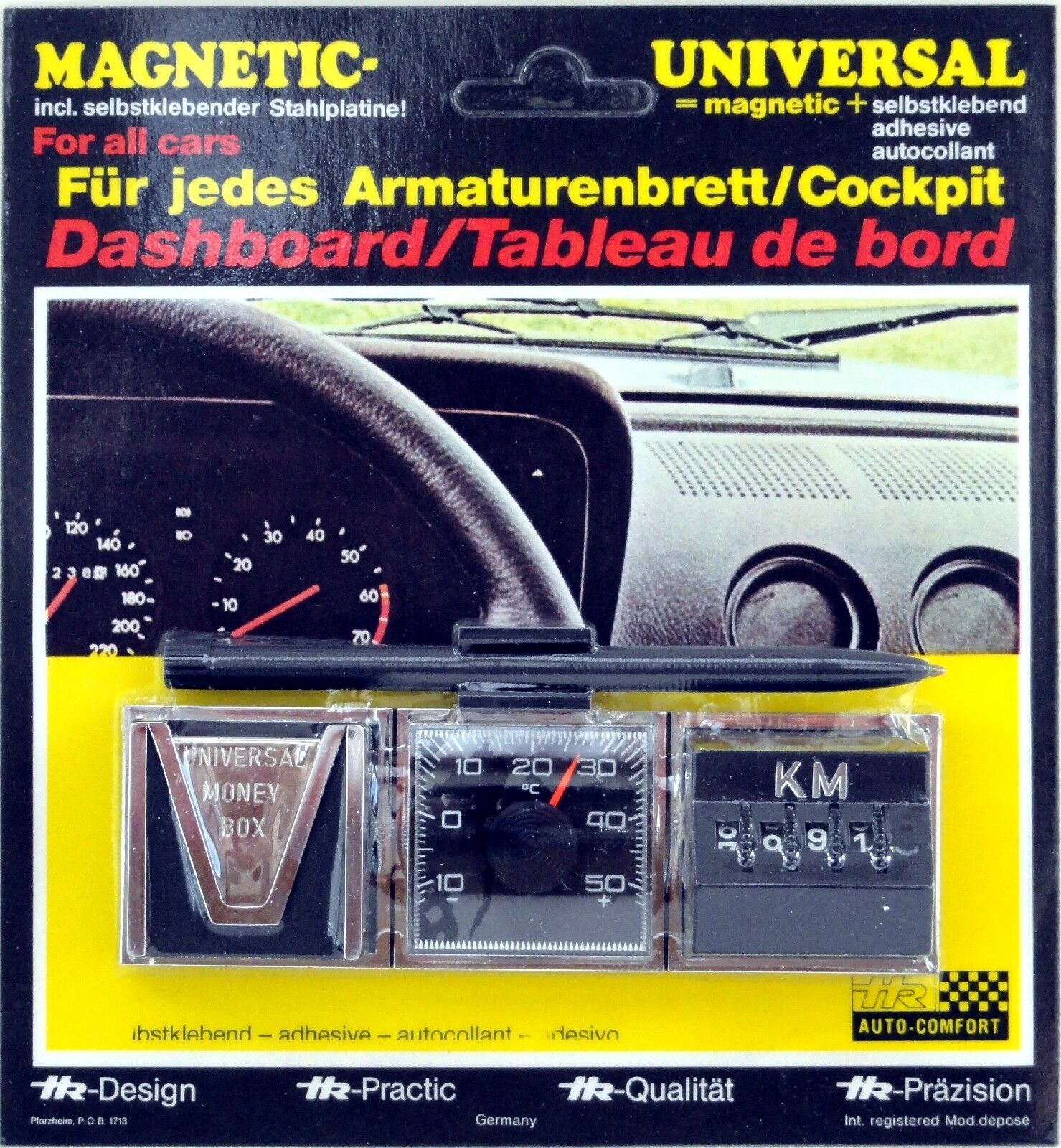 Kilometermerker mit Münzbox Kilometer KM Zähler Thermometer Kombi