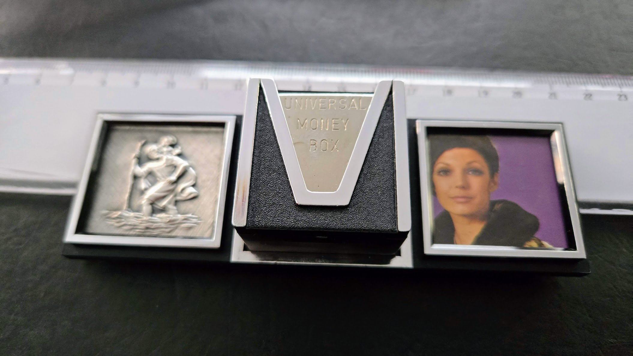 Christophorus Münzbox Thermometer Kombi