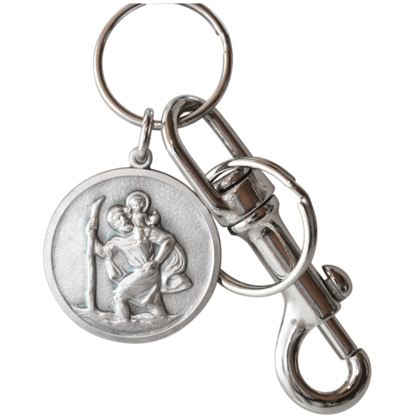 Heiliger Christophorus Schlüsselanhänger 3D Metall Gute Reise Anhänger
