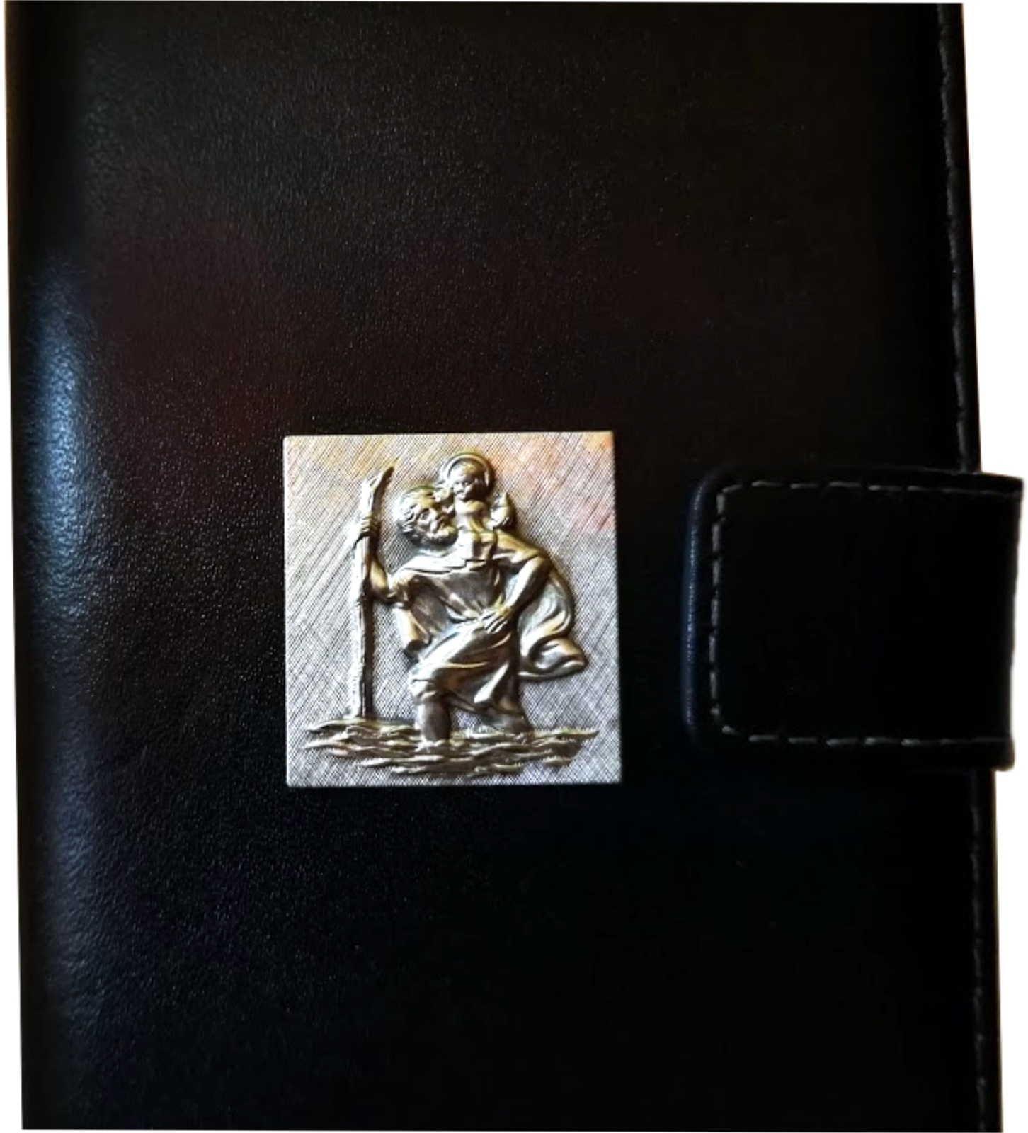 Metall Plakette Christophorus Schutzpatron 3D Reliefemblem 2,8 x 2,6 cm