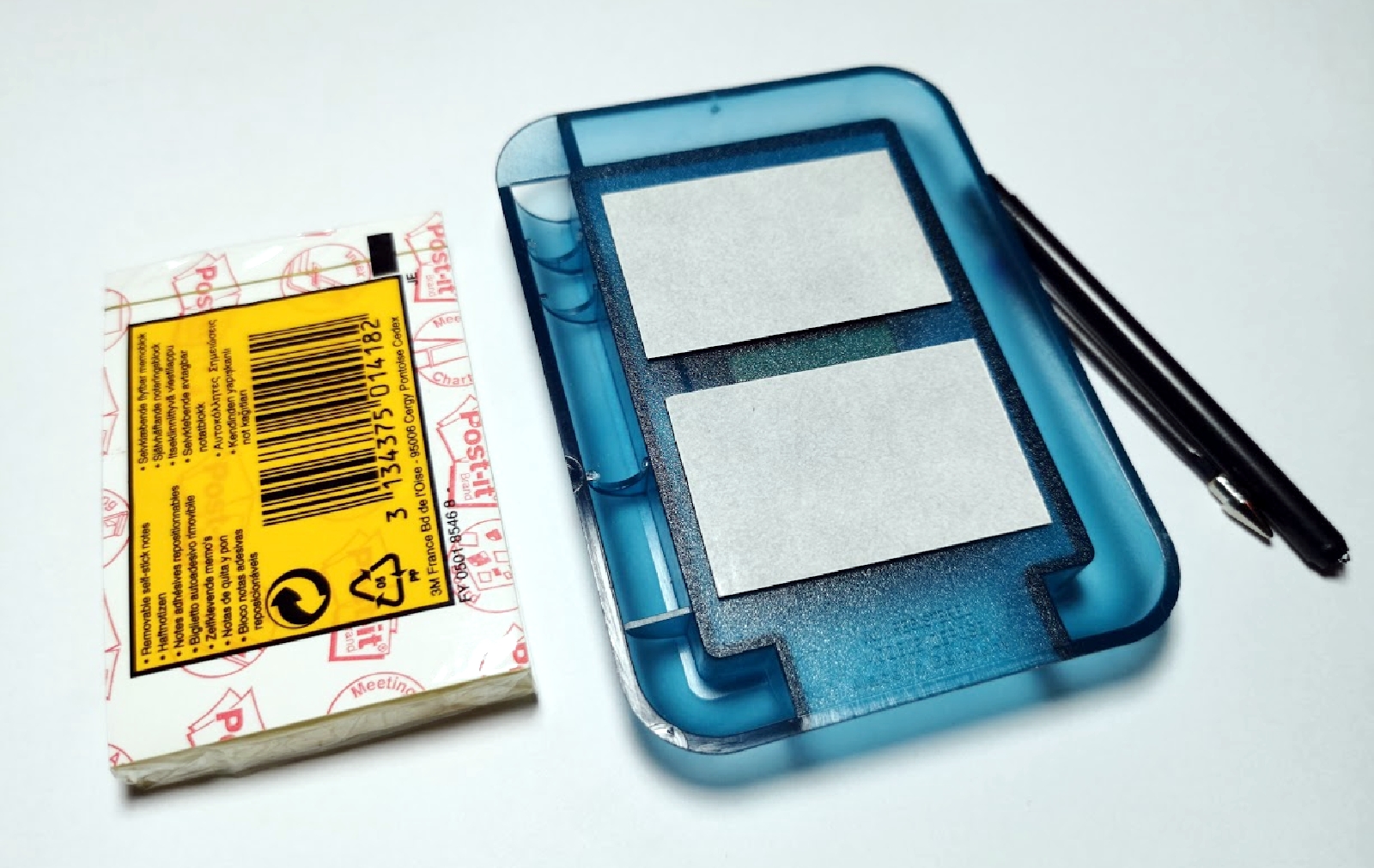 Blauer Zettel Halterung 100er Post-it Notizblock Halter 10 x 8 cm selbstklebend