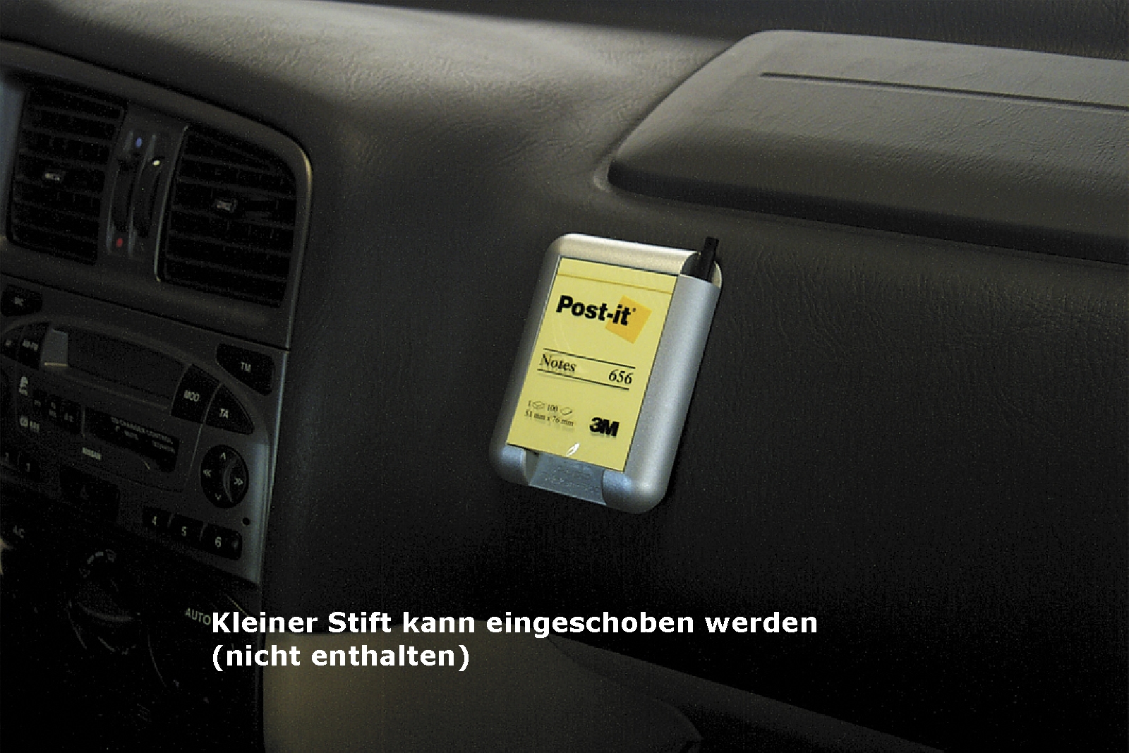 Silberner Zettel Halterung 100er Post-it Notizblock Halter 10 x 8 cm selbstklebend