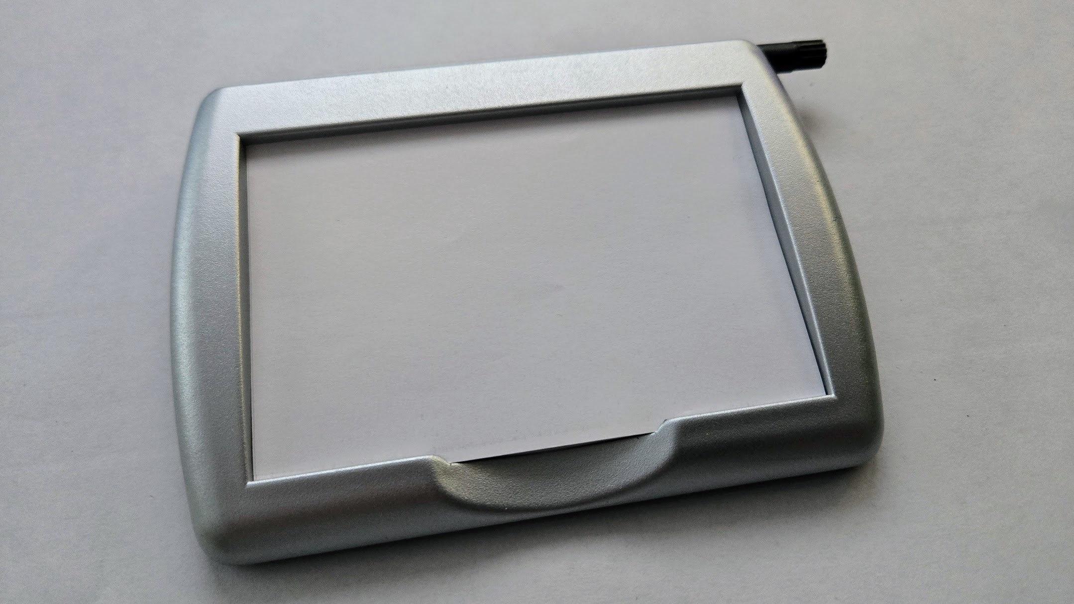 Silbergraue Zettel Halterung 40 Blatt Notizen Halter 13 x 10 cm selbstklebend