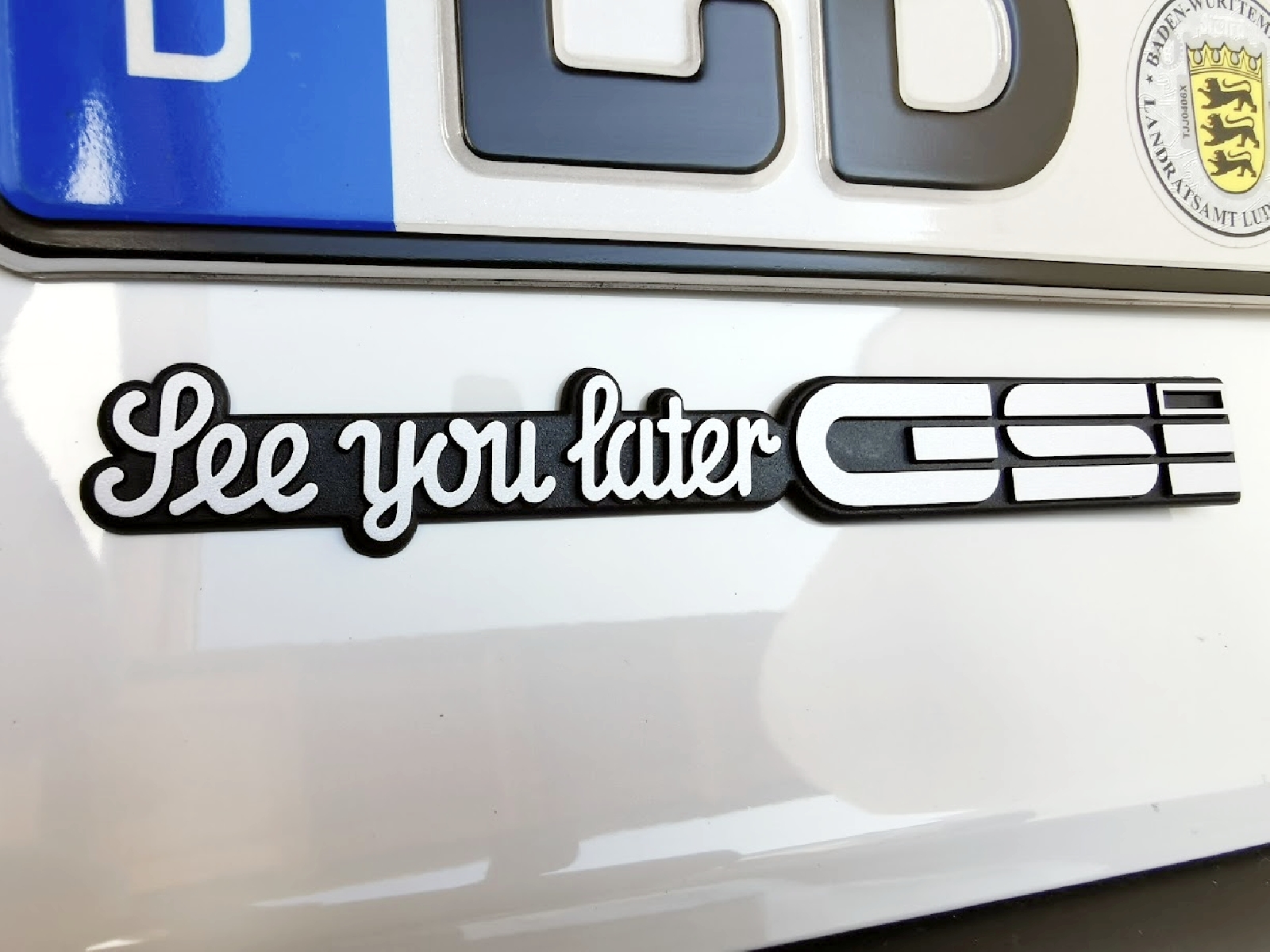 See you later GSi Auto Relief Schild 3D Emblem 18 cm