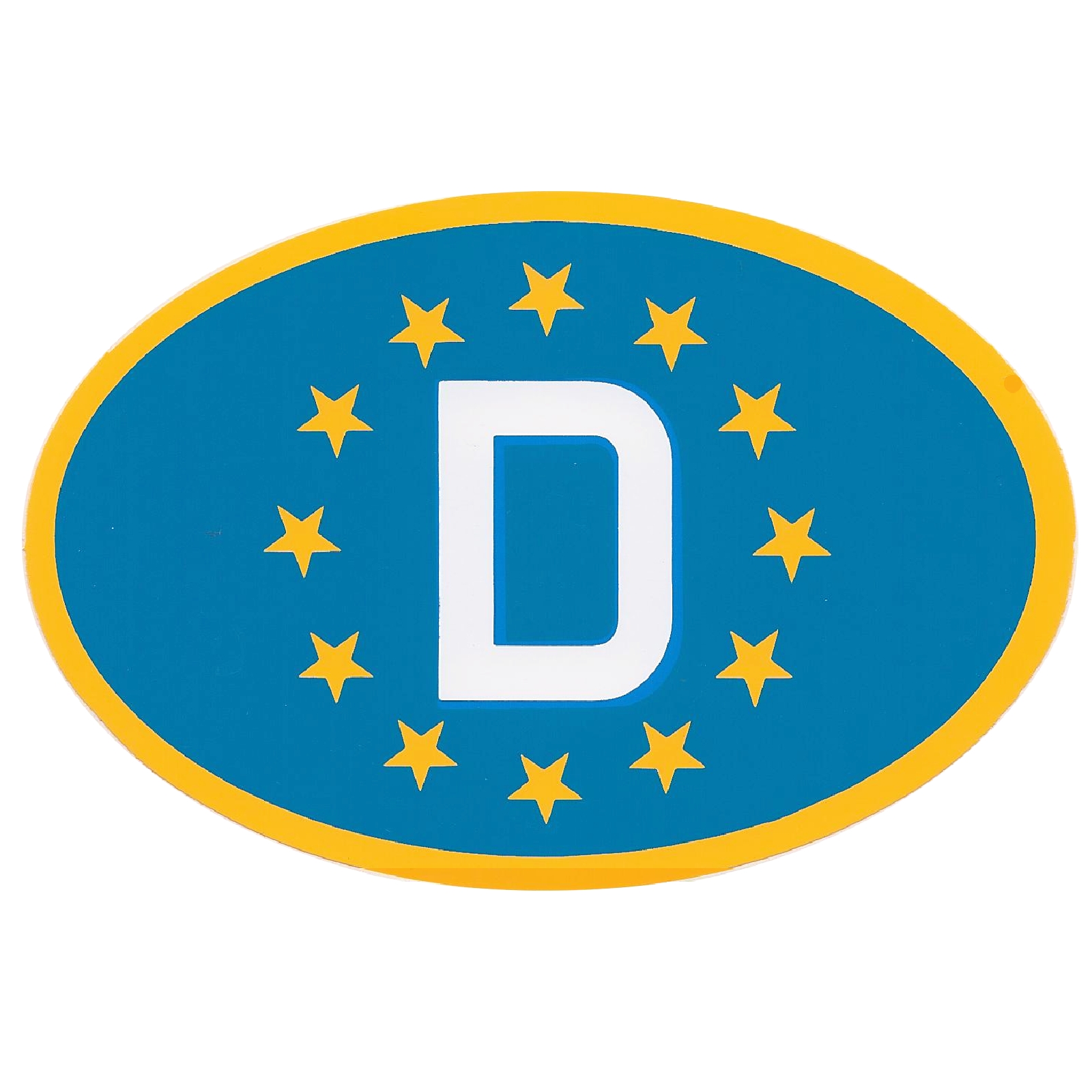 Europa D-Schild Deutschland D Schild 12 x 8 cm selbstklebend