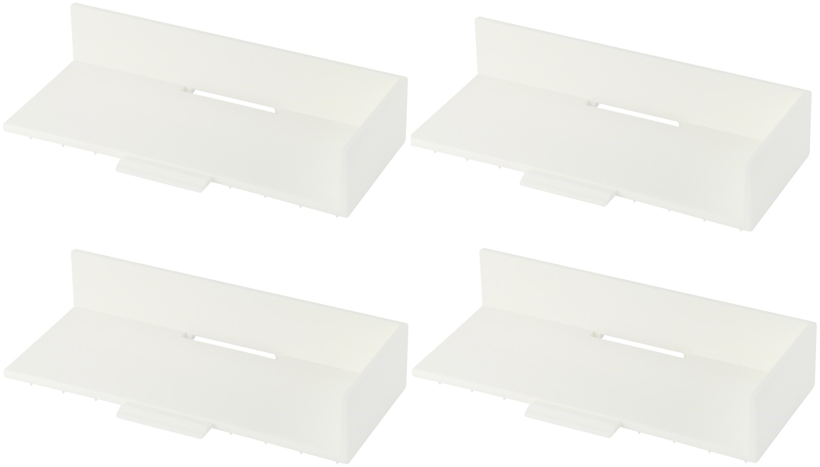 Weisse Antirutschecken Anti Rutsch Winkel 4er Set 12 x 5 cm