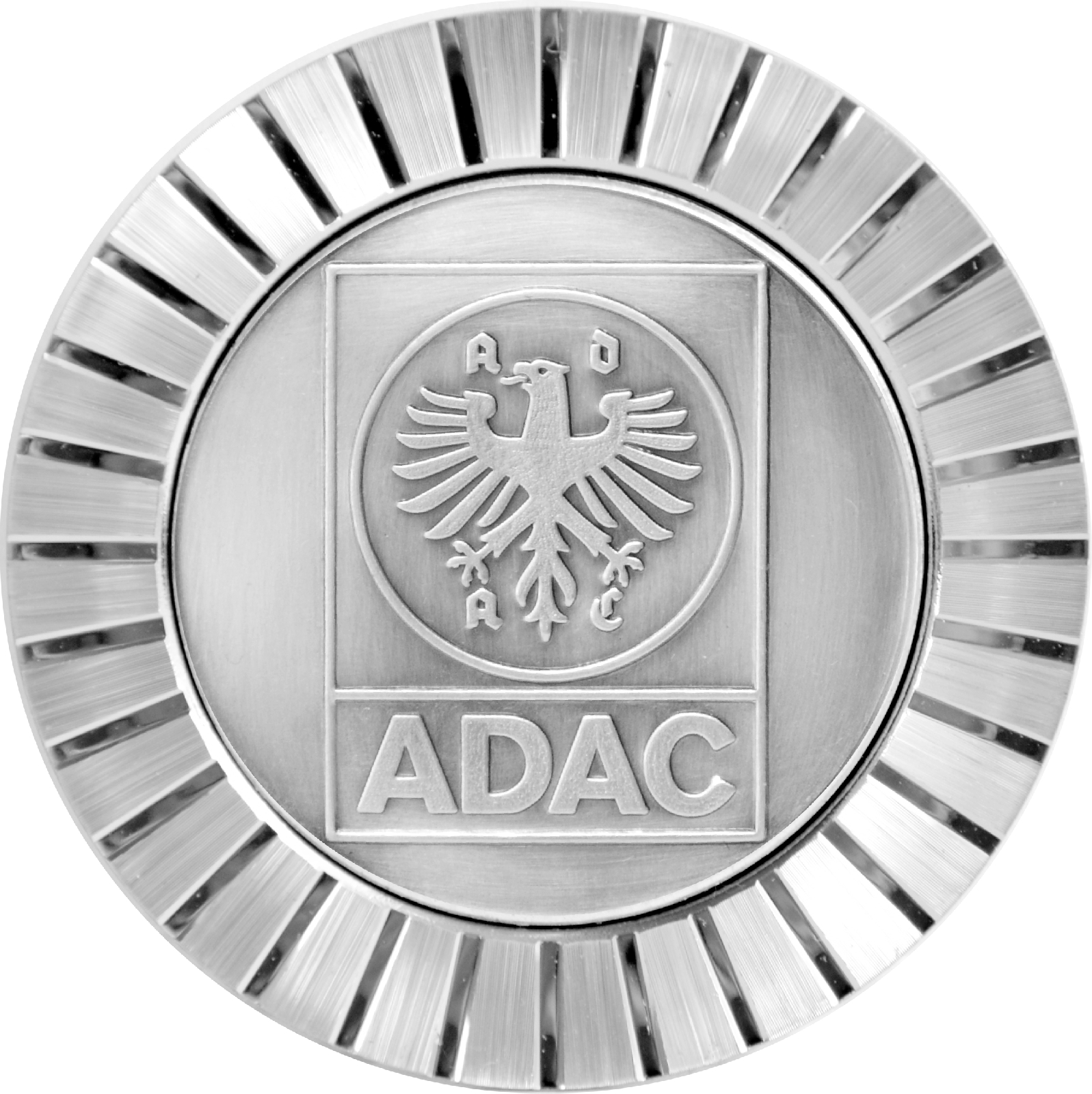 ADAC Kühlergrill Relief Metall Plakette Medaille Halter Schrauben