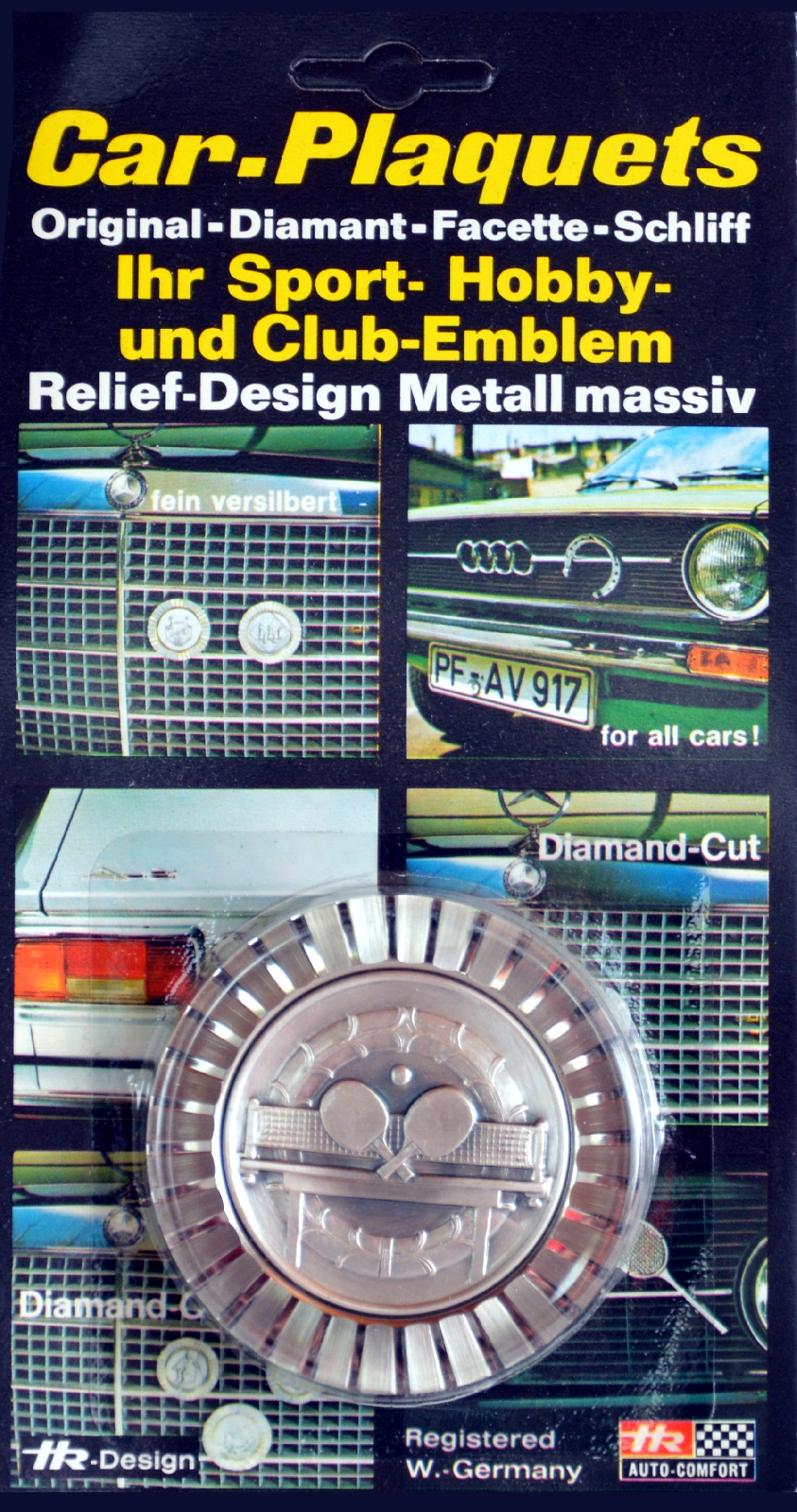 Tischtennis Sport Kühlergrill Relief Metall Plakette + Zubehör