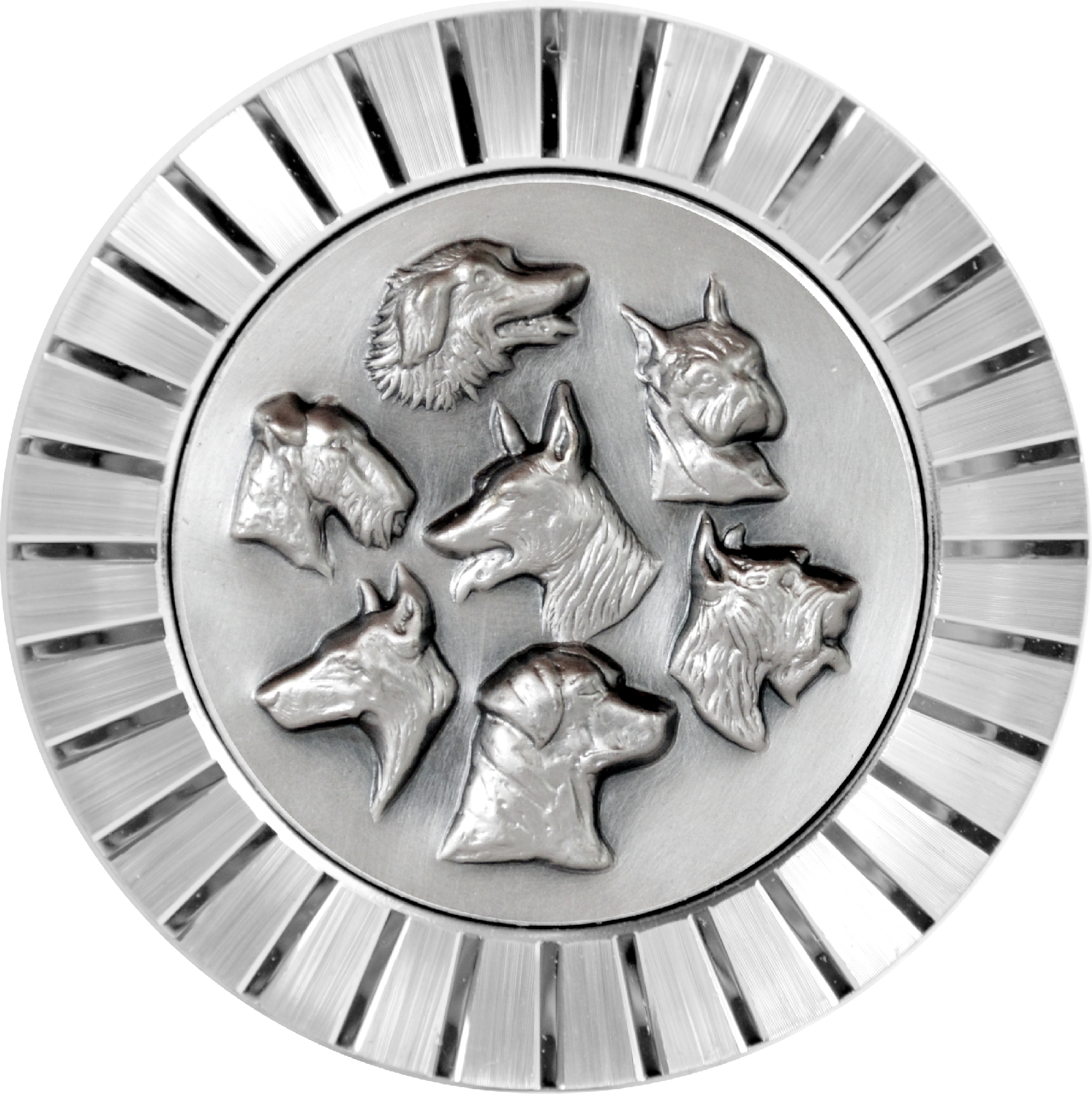 Hunde Hund Kühlergrill Relief Metall Plakette + Zubehör