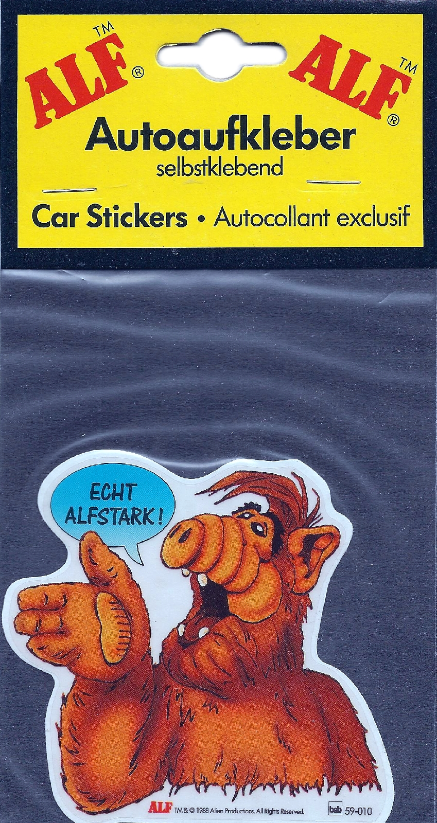 Alf Autoaufkleber ECHT ALFSTARK ! Folienaufkleber 9 cm selbstklebend