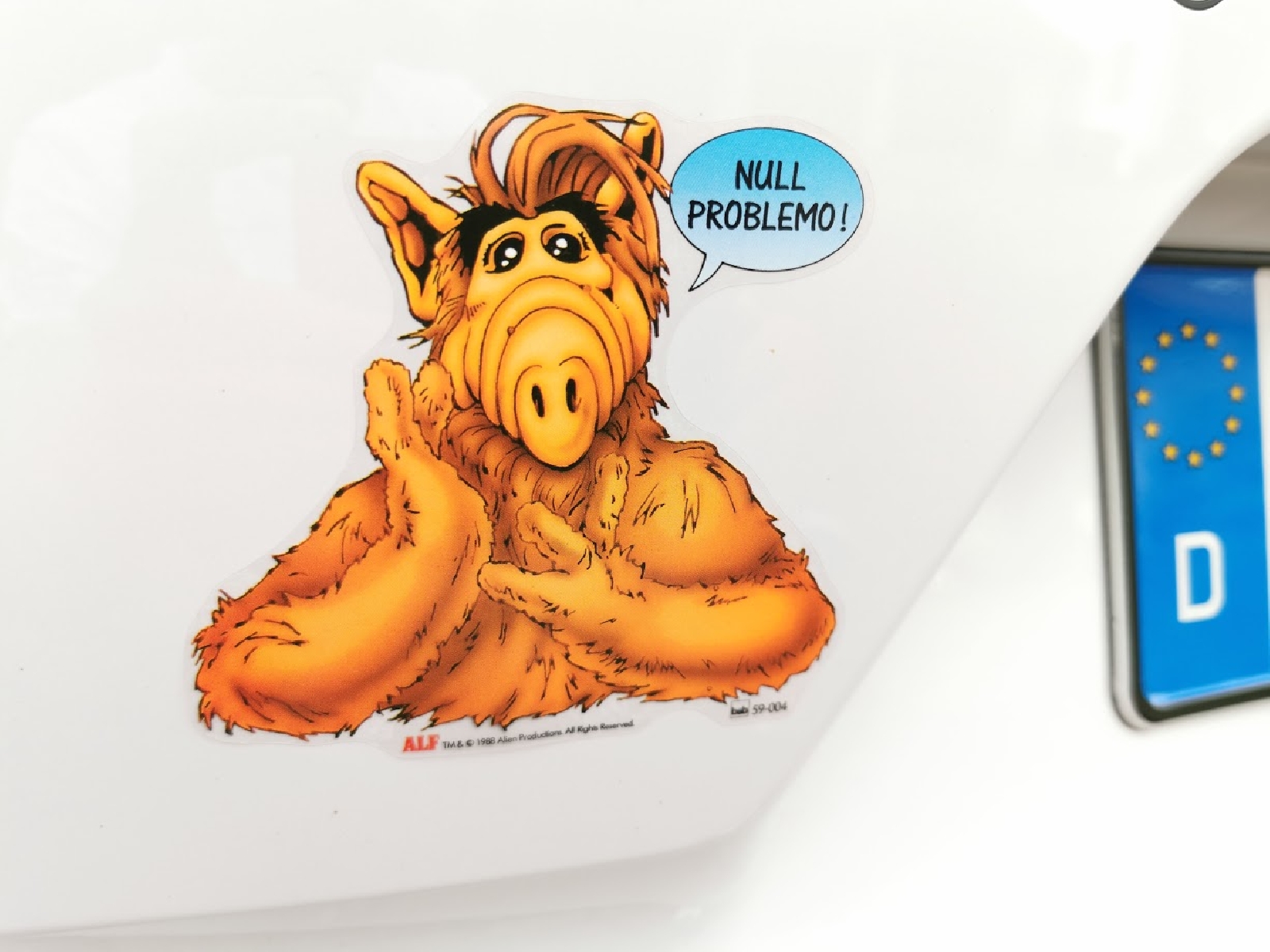 Alf Autoaufkleber NULL PROBLEMO ! Folienaufkleber 9 cm selbstklebend