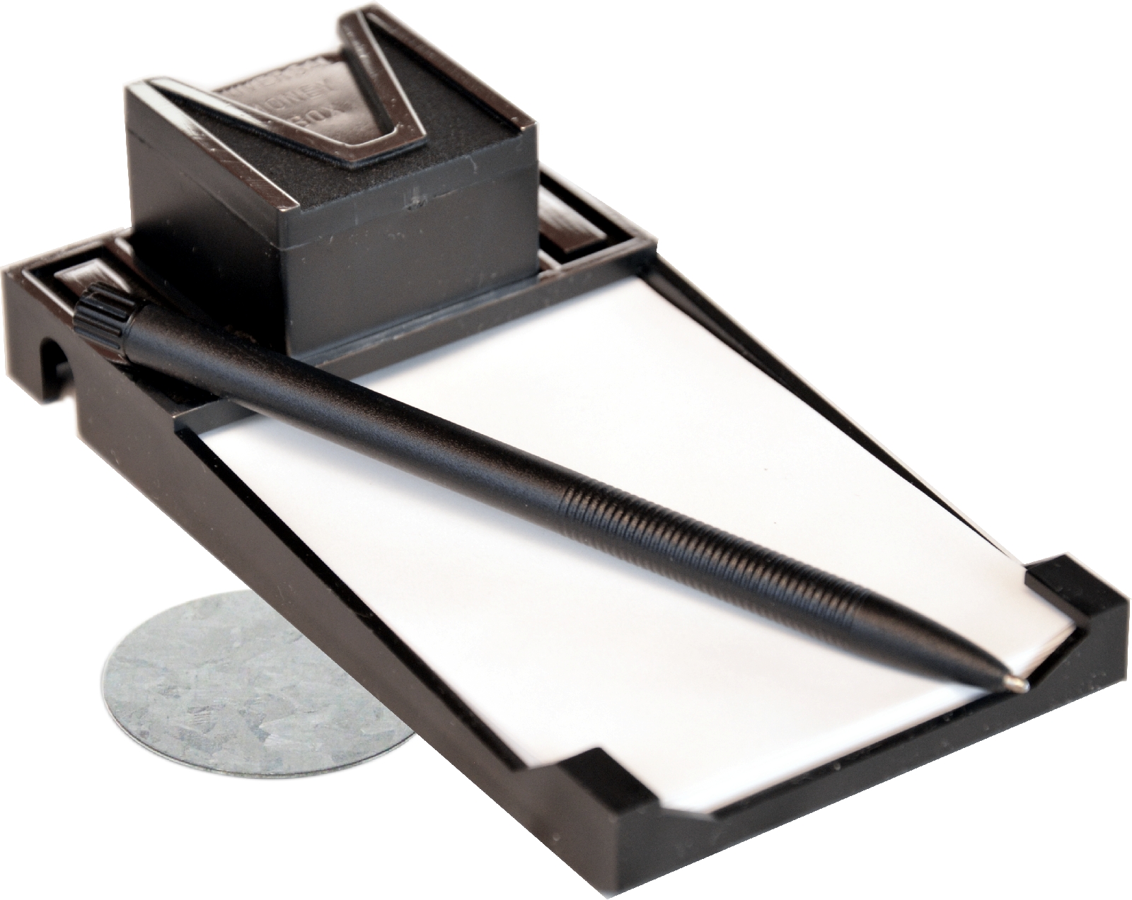 Münzbox mit Notizzettel Auto Halterung selbstklebend und magnetisch