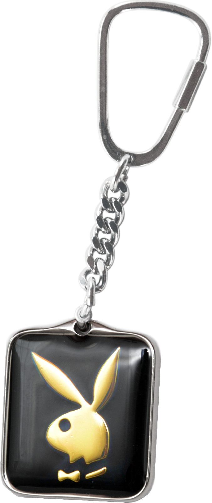 Metall Schlüsselanhänger PLAYBOY Bunny double mit Reliefemblem