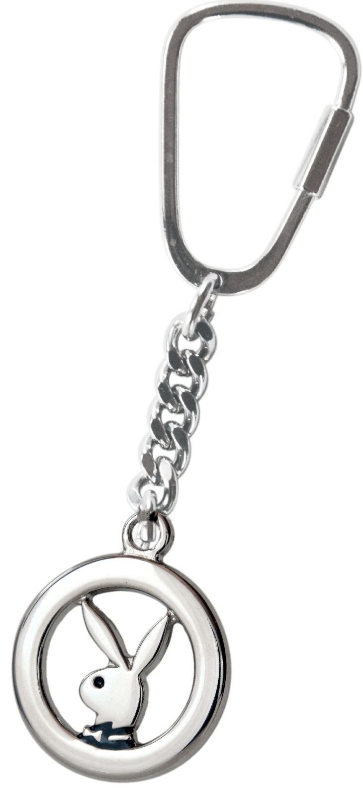 Metall Schlüsselanhänger PLAYBOY Bunny Ring mit Reliefemblem