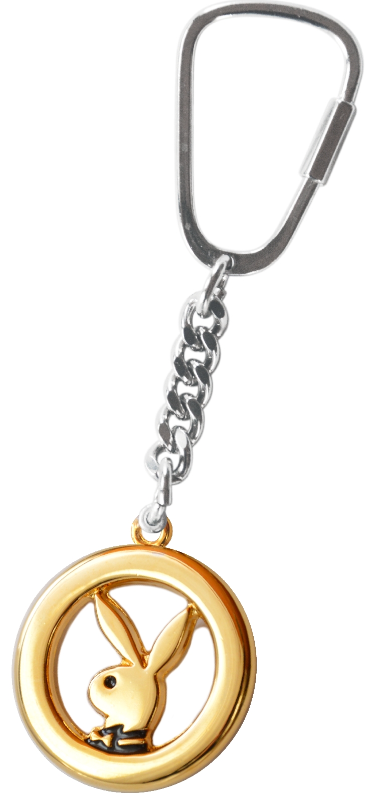 Metall Schlüsselanhänger PLAYBOY Bunny Ring mit Reliefemblem