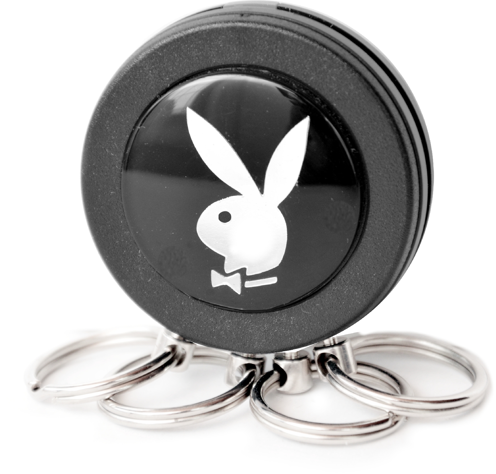 Metall Schlüsselsammler PLAYBOY Bunny black & black mit Reliefemblem