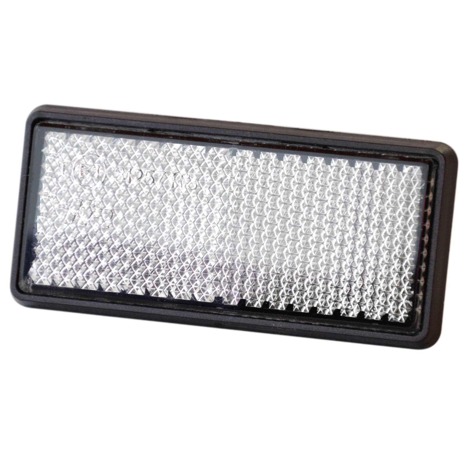 Weisses Katzenauge Rückstrahler E-Prüfzeichen Format 7 cm Reflektor