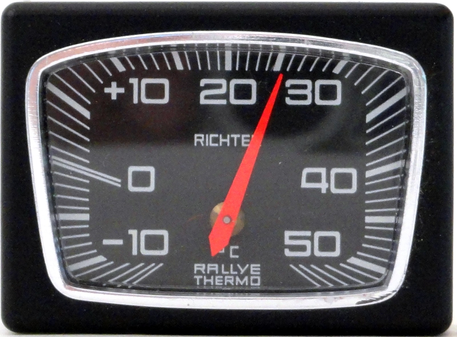 Auto Rallye Bimetall Thermometer 5 x 4 cm mit Reliefskala