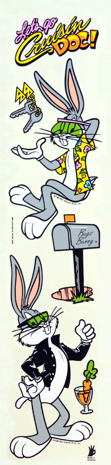 Bugs Bunny Auto Graphic Decor XL Lucky Decals + Rakel Set