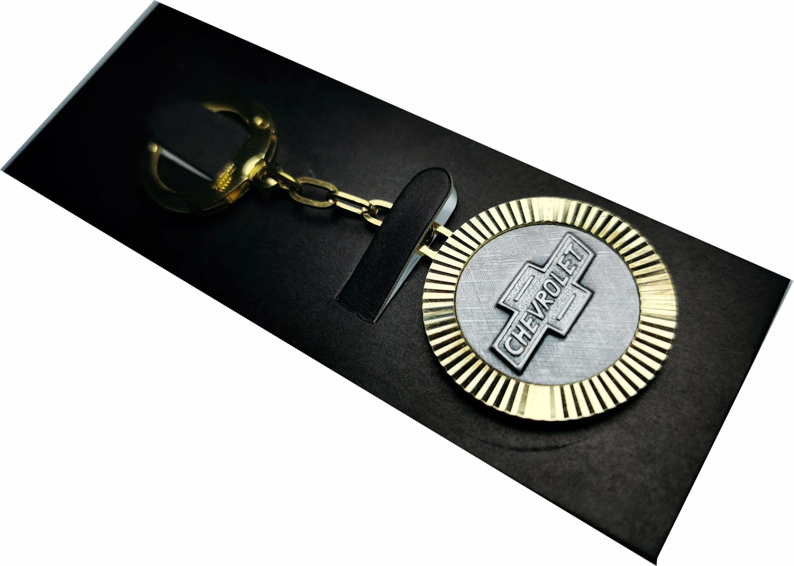 Chevrolet Metall Schlüsselanhänger Anhänger Diamantschliff Lüfterrad