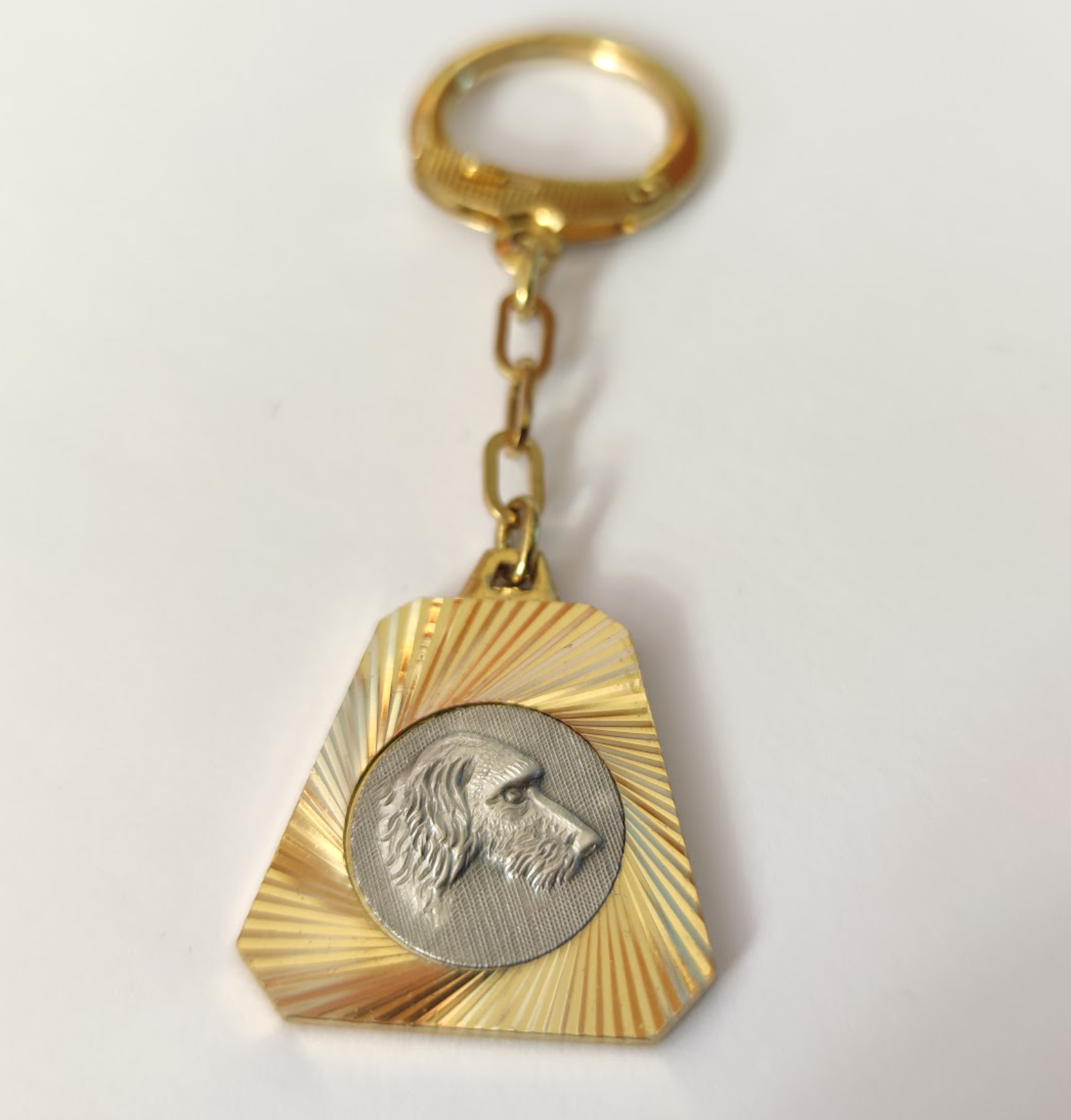 Hund Dackel Metall Schlüsselanhänger Anhänger Diamantschliff