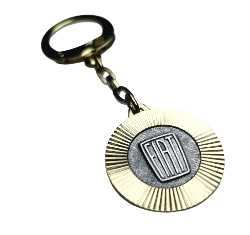 Schlüsselanhänger FIAT Metall Diamantschliff Anhänger