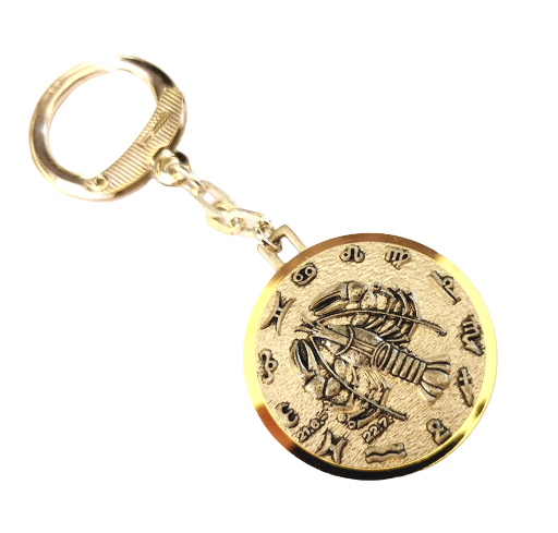 Sternzeichen Krebs (22. Juni bis 22. Juli) Metall Diamantschliff Schlüsselanhänger