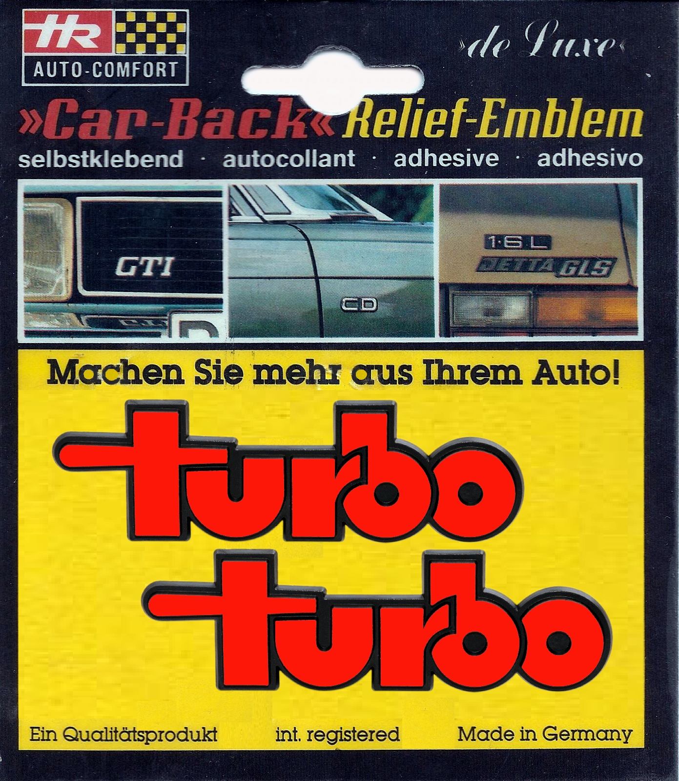 Auto Relief 3D Emblem 2er Set Turbo (je ca. 8 cm)