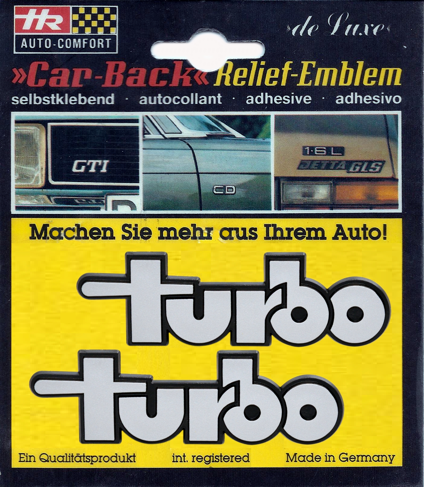 Auto Relief 3D Emblem 2er Set Turbo (je ca. 8 cm)