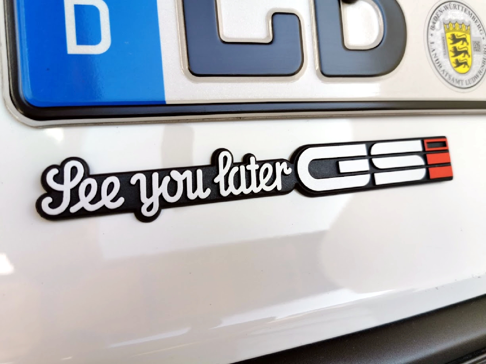 See you later GSi Auto Relief Schild 3D Emblem 18 cm
