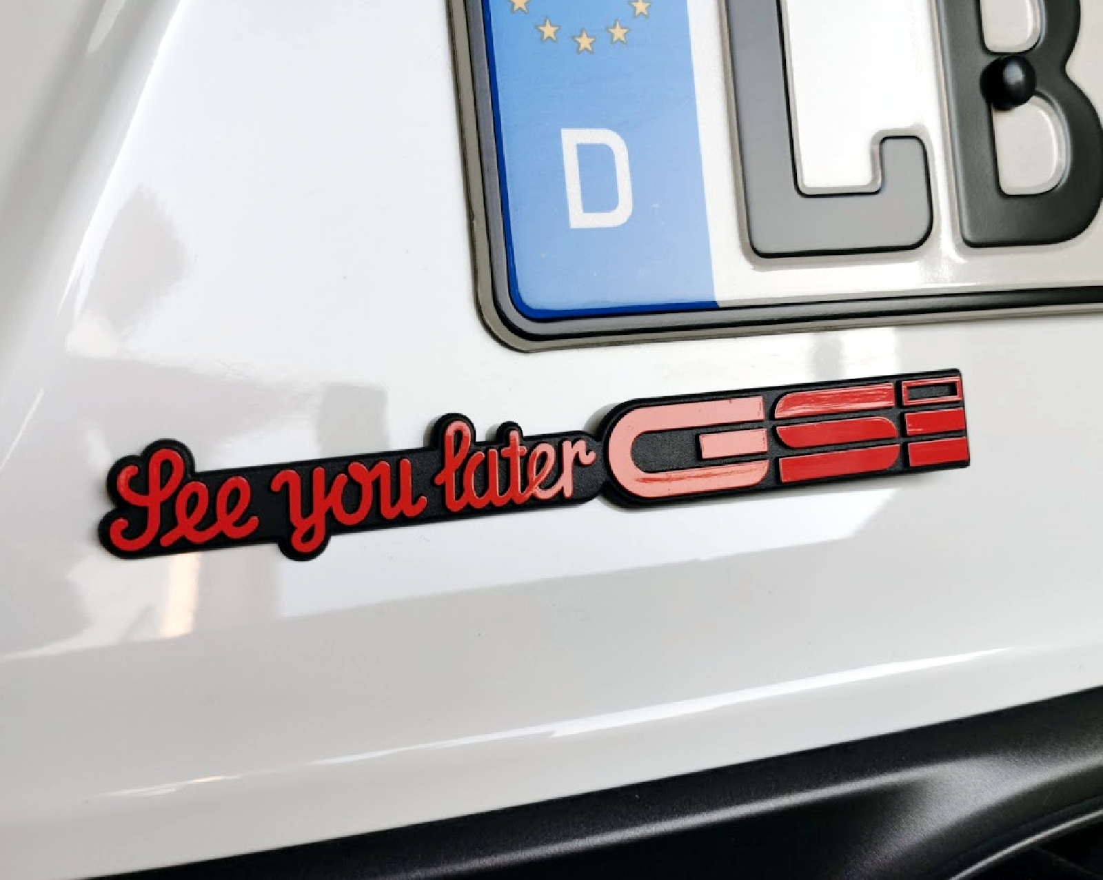 See you later GSi Auto Relief Schild 3D Emblem 18 cm