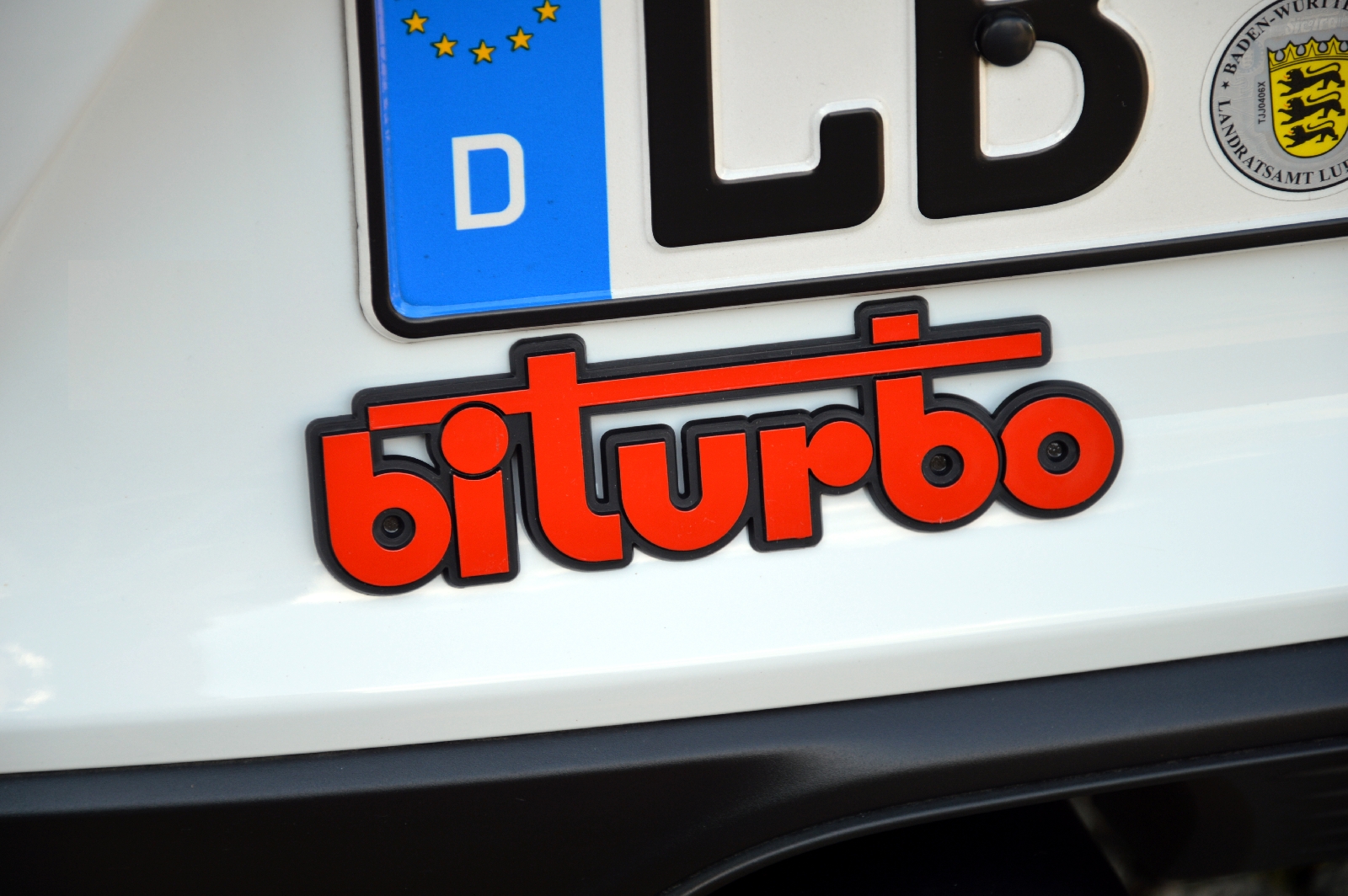 Auto Relief 3D Emblem biturbo Typenschild (ca. 17 cm)