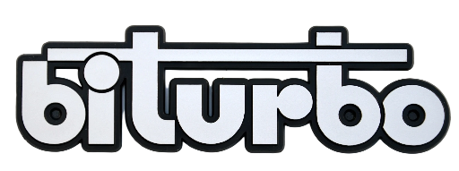 Auto Relief 3D Emblem biturbo Typenschild (ca. 17 cm)