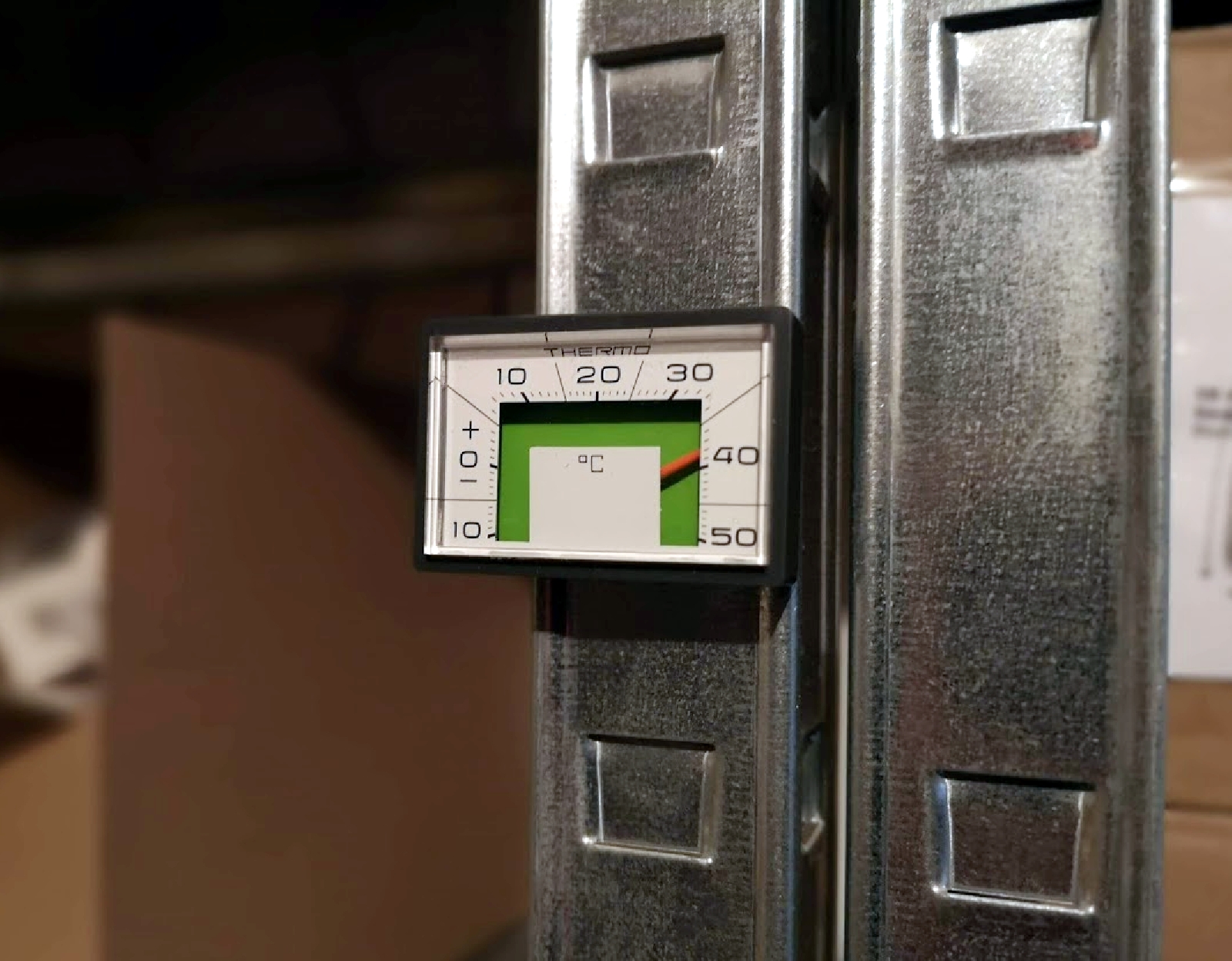 Auto Bimetall Thermometer 5 cm + Magnethalter