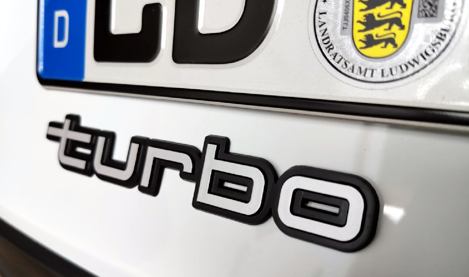 Auto Relief 3D Emblem turbo Typenschild (ca. 19 cm)