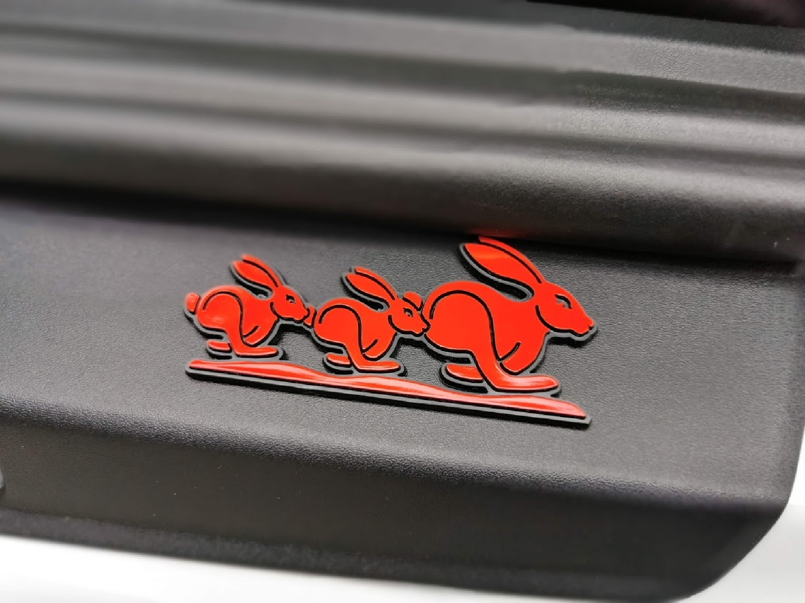 Bunny 3D Relief Schild Häschen Drei Hasen Rabbit Triple (ca. 10 cm)