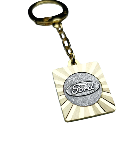 Ford Metall Schlüsselanhänger Anhänger Diamantschliff Lüfterrad