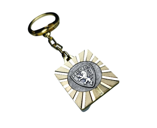 Schlüsselanhänger Peugeot Metall Diamantschliff Anhänger